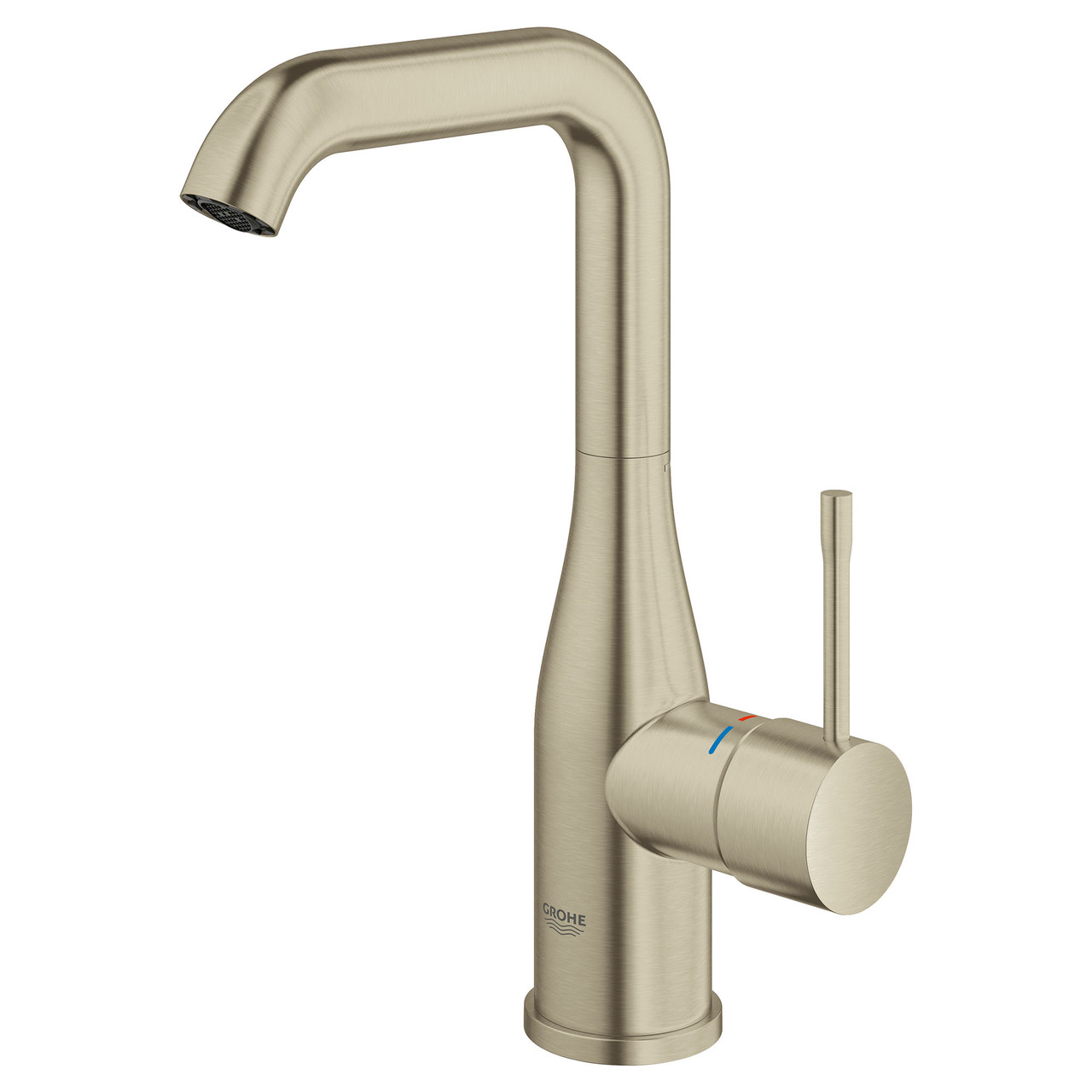 Grohe Essence 23486ENA Single Hole Single-Handle L-Size Bathroom Faucet 1.2 GPM in Grohe Brushed Nickel