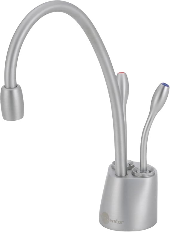 InSinkErator Indulge F-HC1100 Contemporary Instant Hot and Cold Faucet in Brushed Chrome - 44252AE