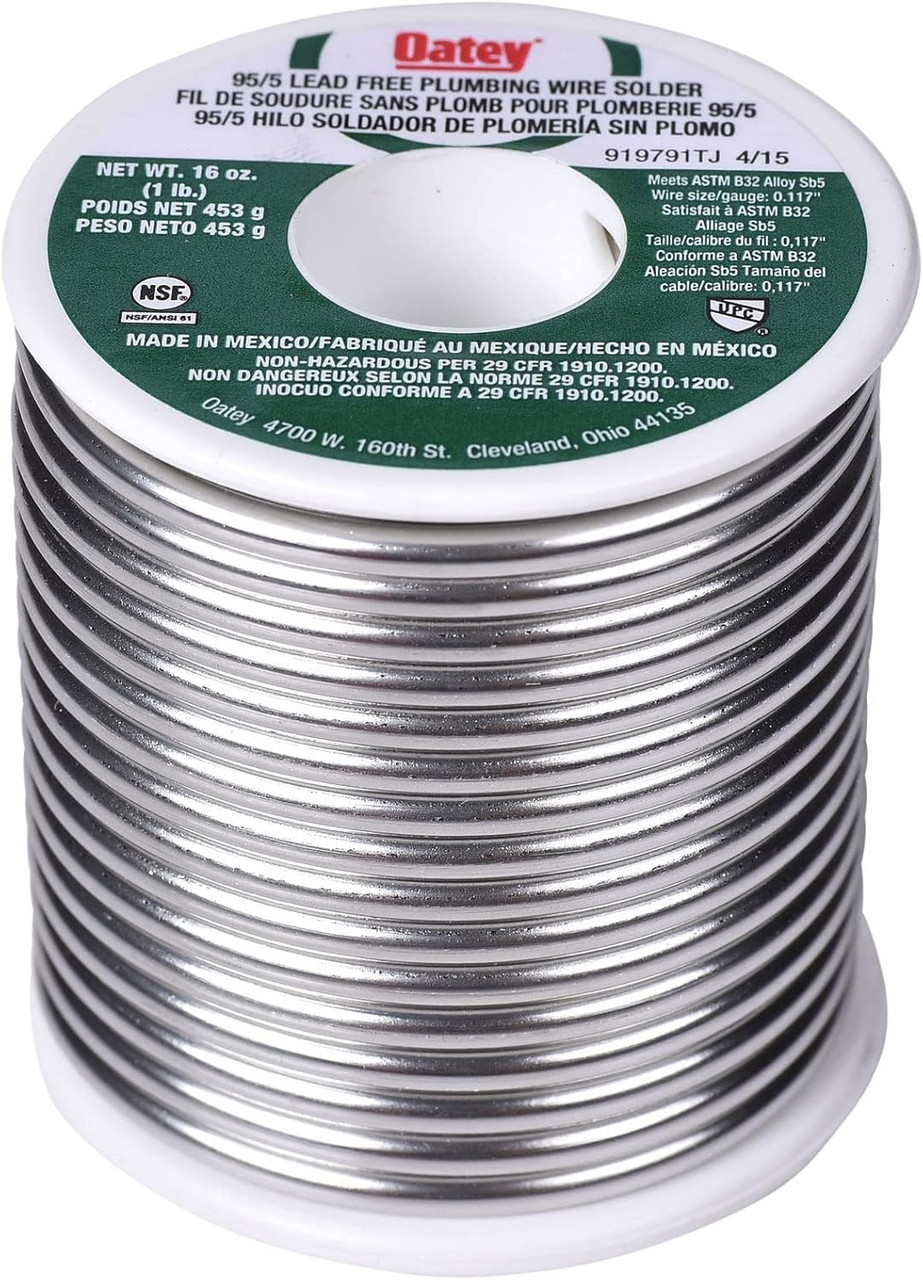 Oatey 22017 95/5 Wire Solder 16 oz - 10 Pack