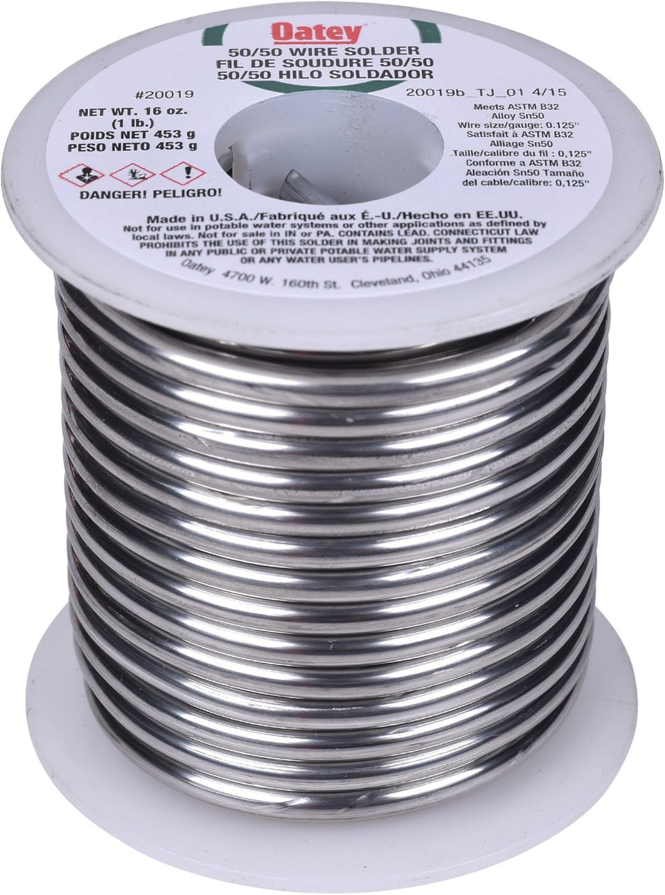 Oatey 20019 50/50 Wire Solder 1lb - 5 Pack
