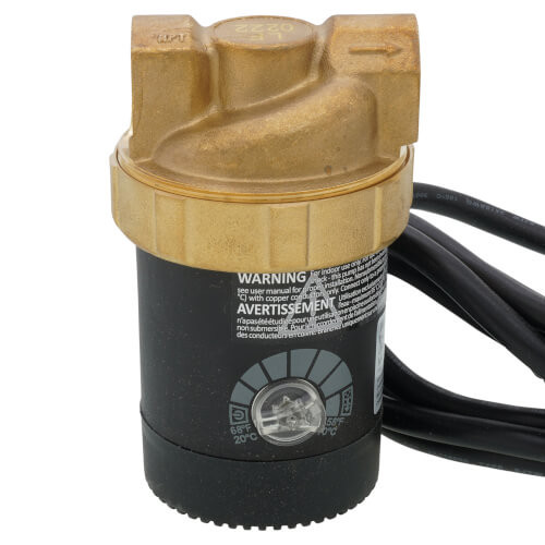 Bell & Gossett ecocirc 1/2" FNPT Fixed Speed Adjustable Thermostat Lead-Free Brass 4 GPM Potable Hot Water Recirculation Pump with Power Cord - e3-4F/BTPRZ - LHB08100106 - 60A0B3002 - 5 Pack