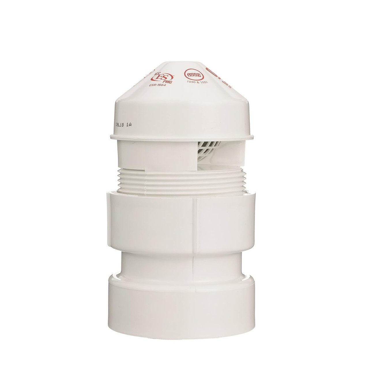 Oatey 39017 Sure Vent Air Admittance Valve 24 Stack DFU Capacity with 1.5 to 2-Inch PVC Schedule 40 Adapter - 10 Pack