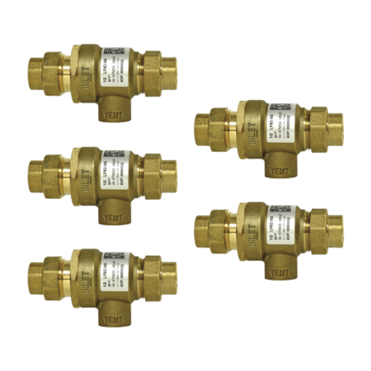Watts 9D M3 1/2" Dual Check Valves with Intermediate Atmospheric Vent - 5 Pack