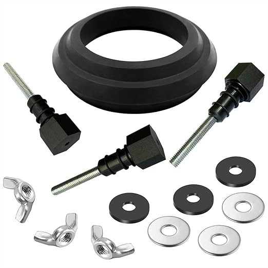 Mansfield 2" Tank to Bowl Bolt Kit Replacement for Mansfield Toilet Repair Kit Inside Tank, Includes Gasket, Bolts and Essential Parts in Black - 630-0204