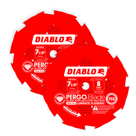 Diablo D0708LF 7-1/4 in. x 8 Tooth (PCD) Laminate Flooring PERGOBlade - 2 Pack