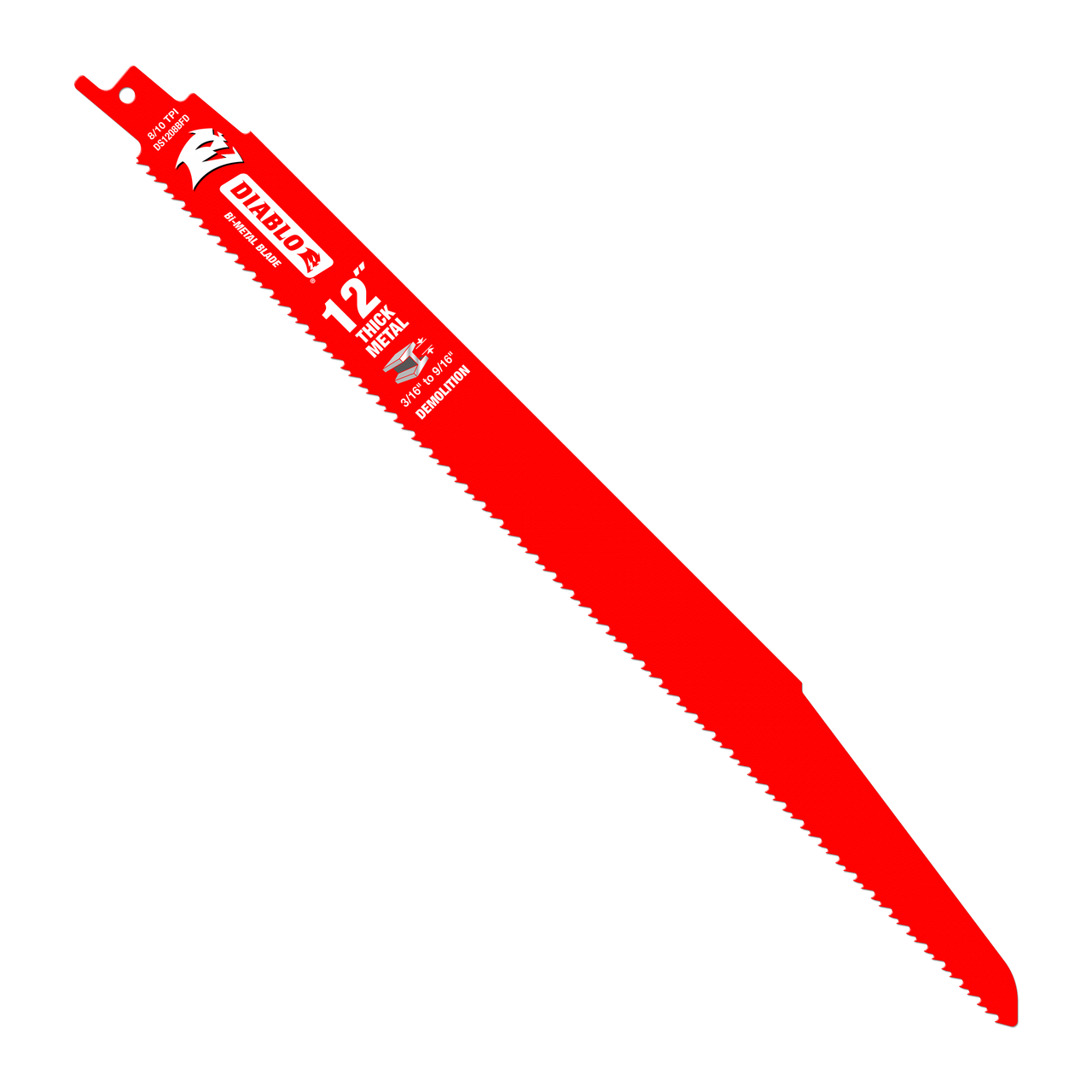 Diablo DS1208BFD25 12 in. Bi-Metal Recip Blade for Thick Metal/Demolition (3/16 in. to 9/16 in.) (25-Pack) - 5 Pack