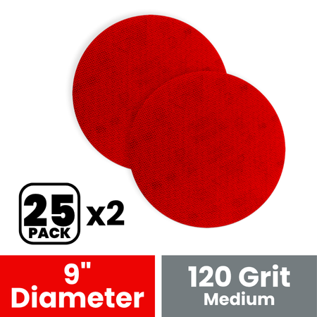 Diablo DND090120H25G 9 in. 120 Grit (Medium) Drywall SandNET Discs - 2 Packs of 25 (50 Total)
