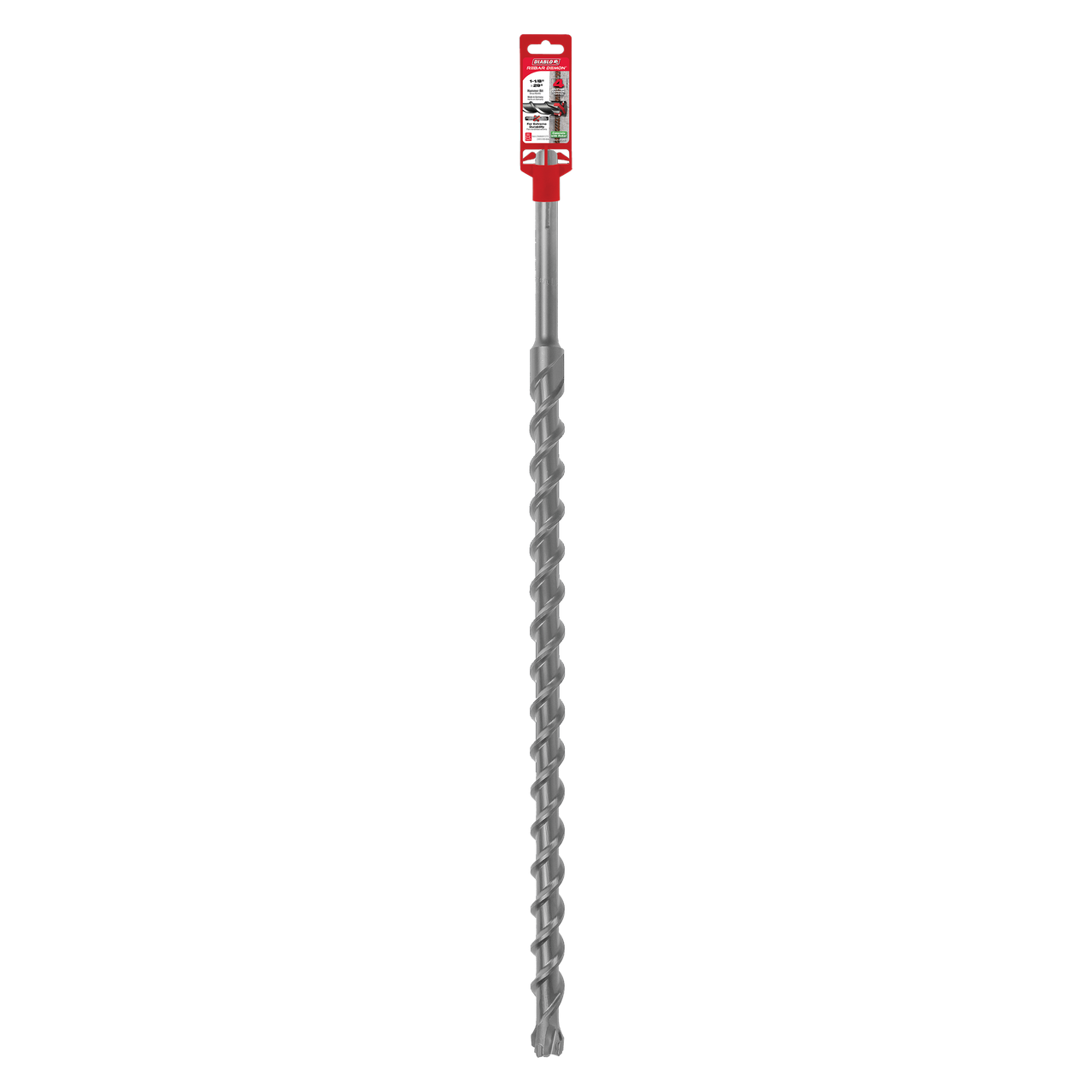 5/8 In. X 24 In. X 29 In. Rebar Demon™ SDS‑Max 4‑Cutter Full Carbide Head Hammer Drill Bit - View #2