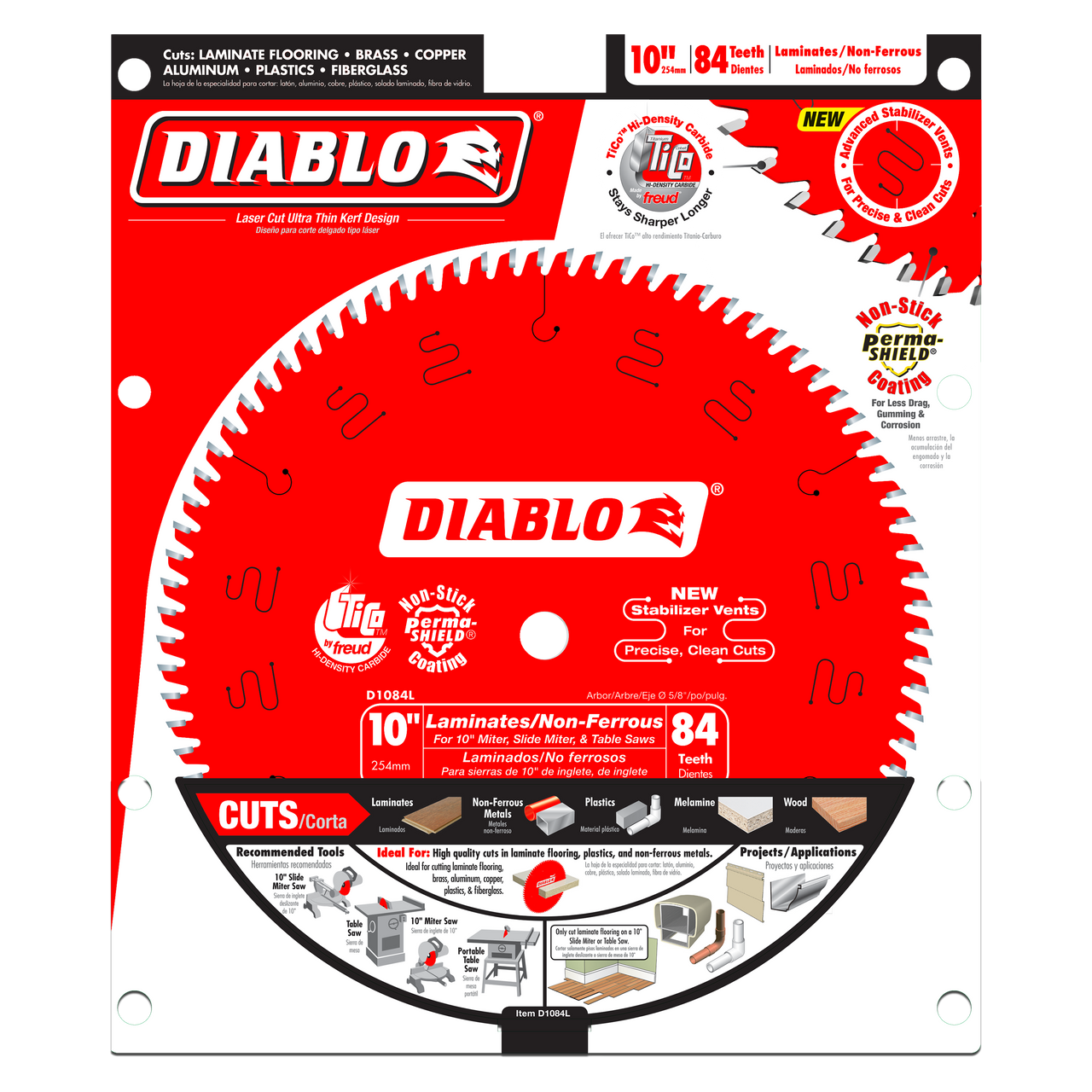 DIABLO D1072CD TREXBlade 10 In. X 72-Tooth Composite Material/Plastics