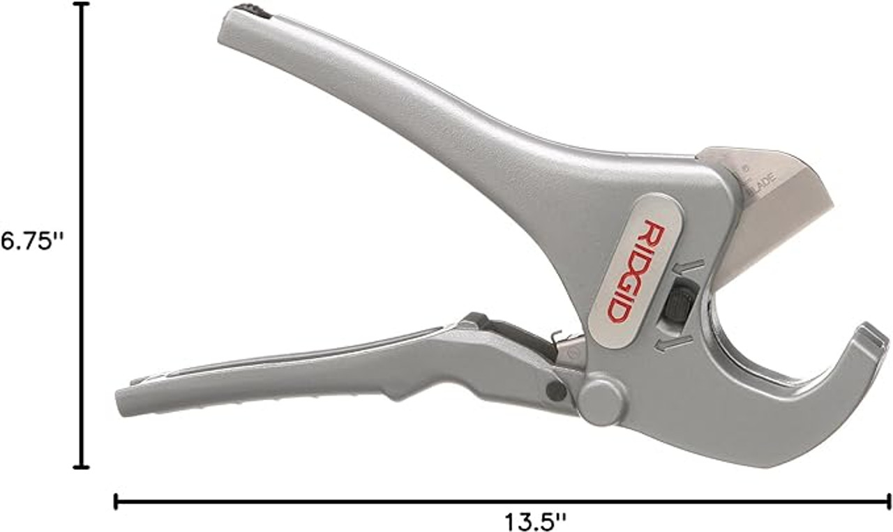 RIDGID RC-1625 Aluminum Ratchet Action Plastic Pipe and Tubing Cutter - 23498