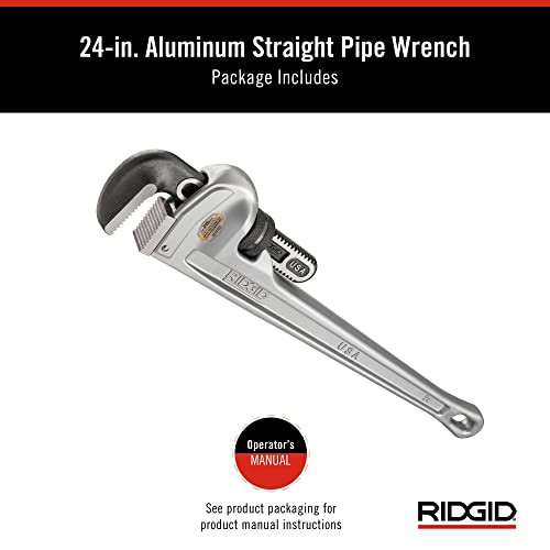 RIDGID 24 inch Aluminum Straight Pipe Wrench - 31105
