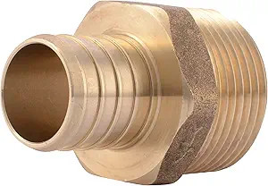 Sharkbite 1 in. x 1 in. MNPT Crimp Male Connector in DZR Brass - UC140LF