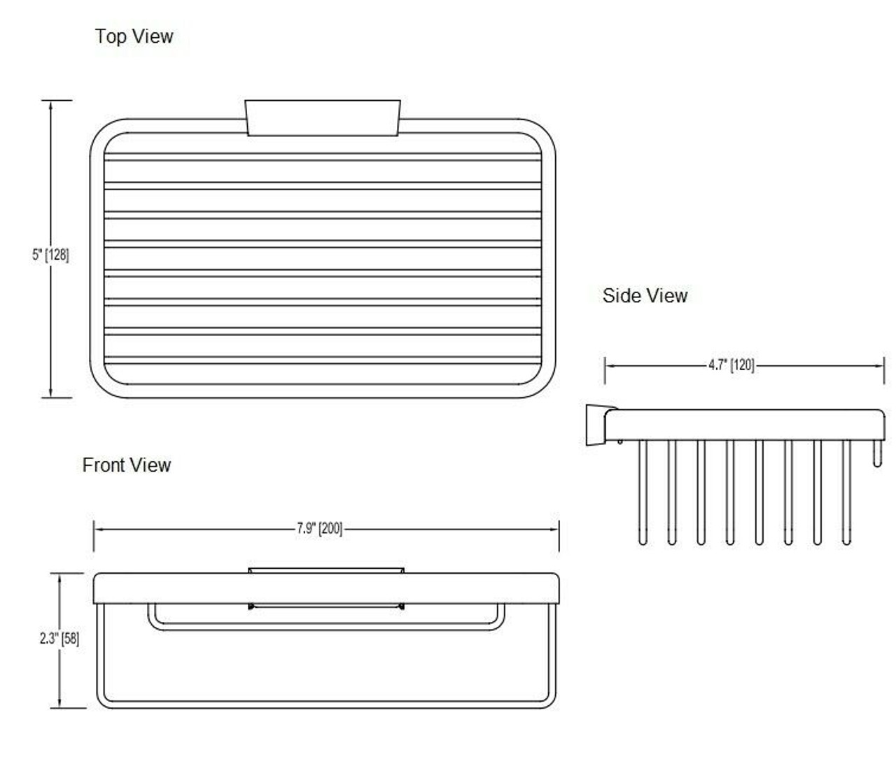 Ginger 551DG/SN Hotelier Deep 8" Basket