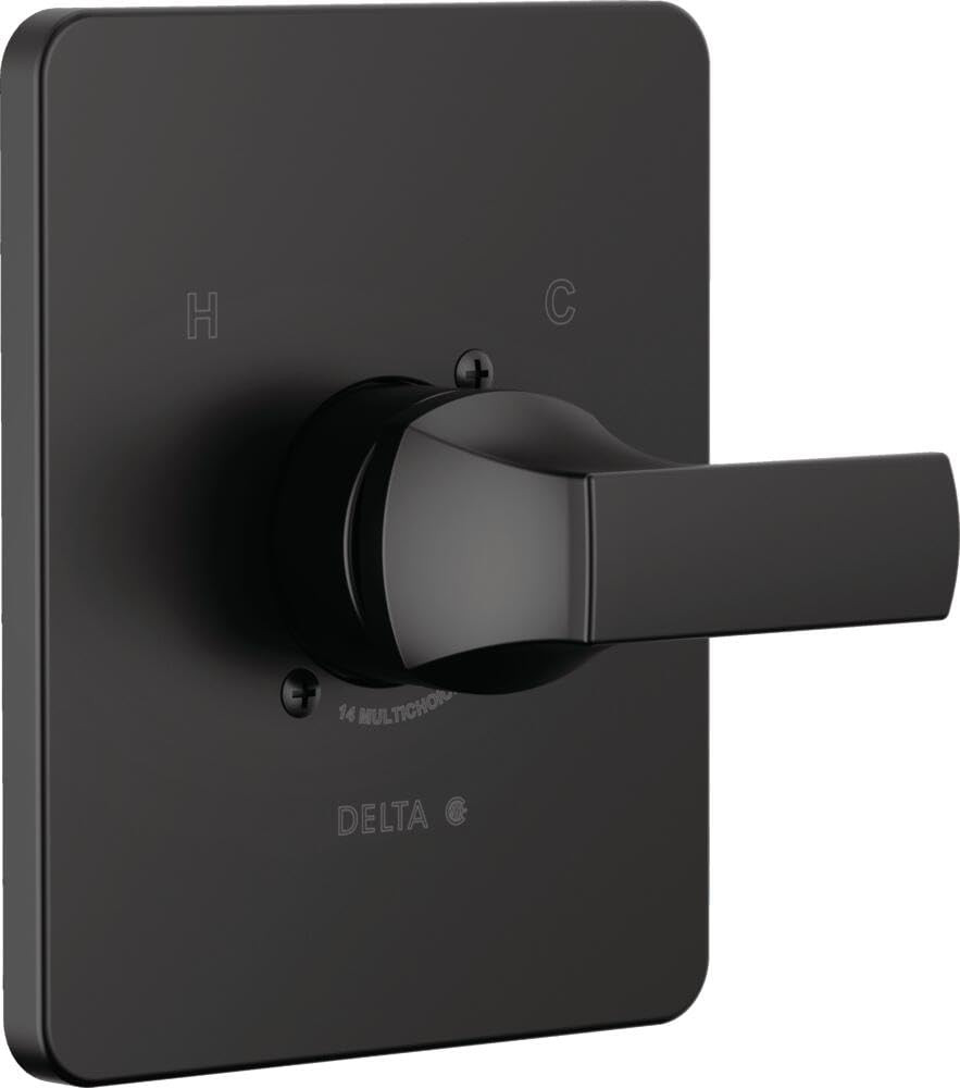 Delta Velum Monitor Series Valve Only Trim in Matte Black - T14037-BL