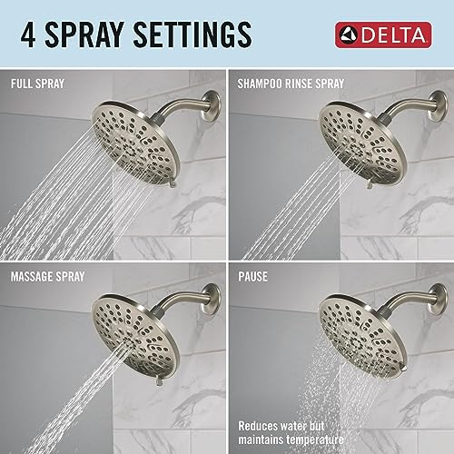 Delta Universal Showering Components Setting Shower Head in Spotshield Brushed Nickel - 75617SN