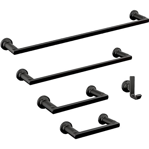 Delta Tetra Towel Bar in Matte Black - 78908-BL