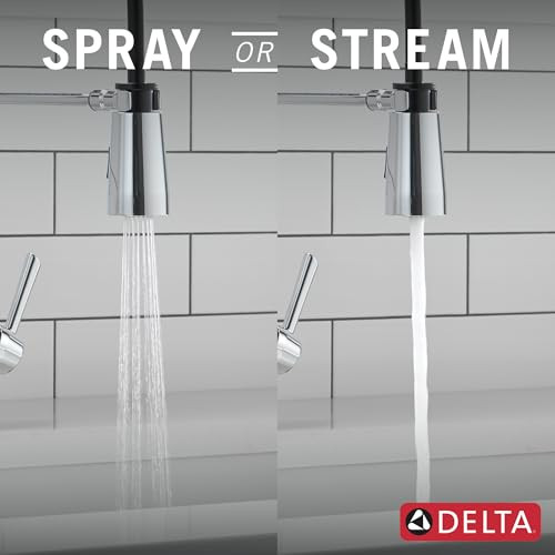 Delta Essa Essa Single-Handle Pull-Down Spring Kitchen Faucet in Chrome - 9613-DST