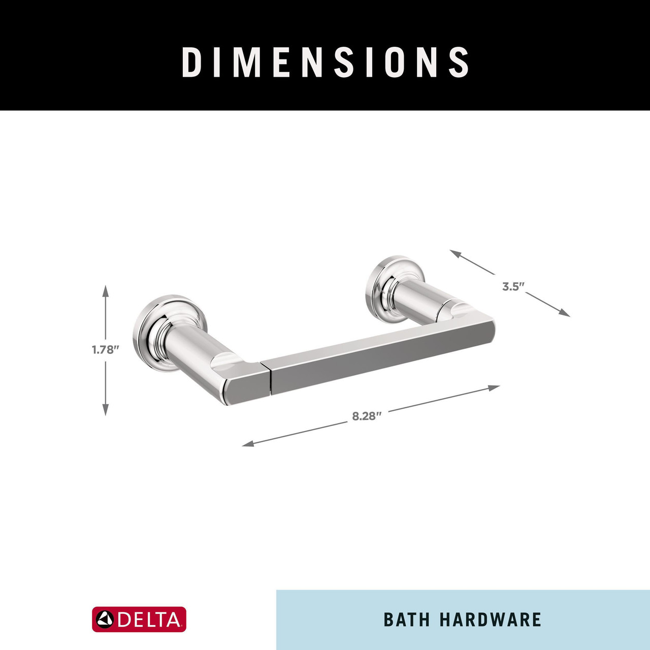 Delta Tetra Tissue Holder in Chrome - 78955