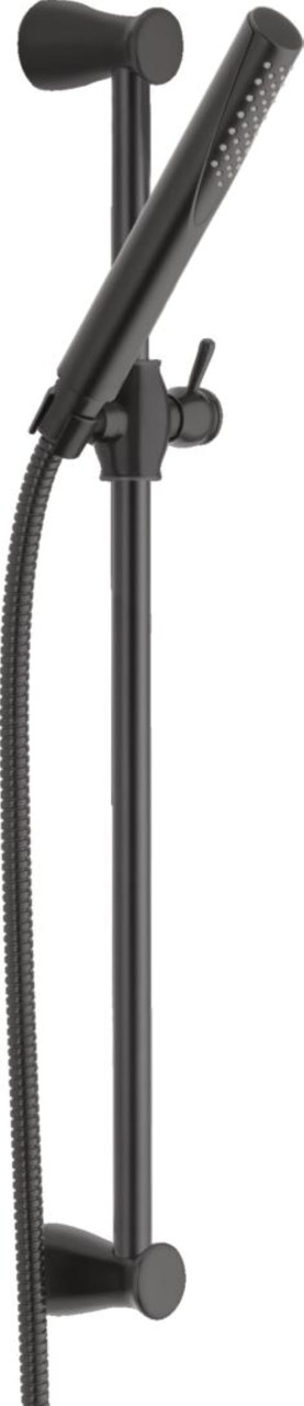 Delta Grail Premium Single-Setting Slide Bar Hand Shower in Matte Black - 57085-BL
