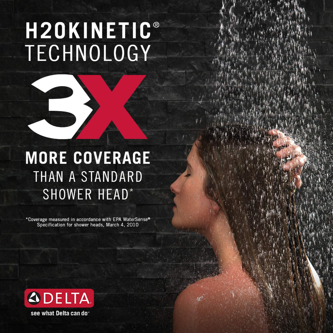 Delta Universal Showering Components H2Okinetic In2Itionsetting Two-In-One Shower in Chrome - 58474-25