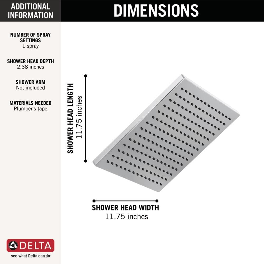 Delta Universal Showering Components Single-Setting Metal Raincan Shower Head in Chrome - 52159-25