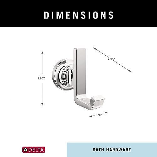 Delta Tetra Robe Hook in Chrome - 78935