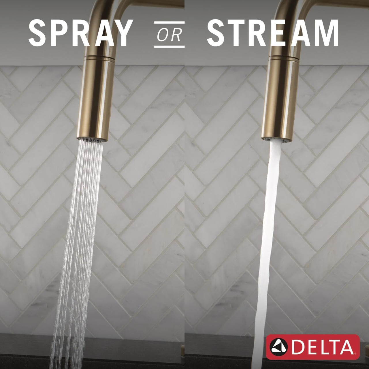 Delta Nicoli Single Handle Pull-Down Kitchen Faucet in Champagne Bronze - 19868LF-CZ