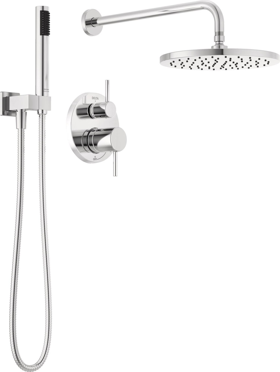 Delta Modern Monitor Series Shower With Raincan, Hand Shower & Rough Valve in Chrome - 342702