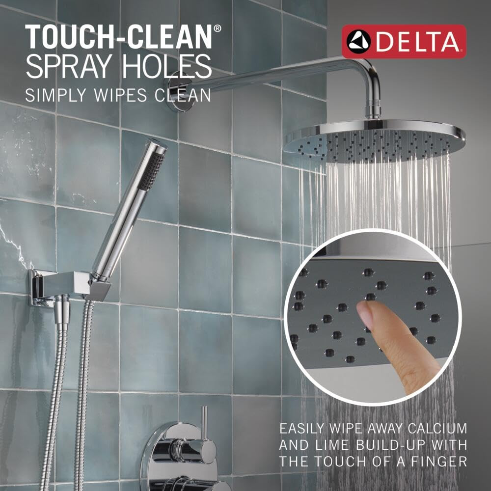 Delta Modern Monitor Series Shower With Raincan, Hand Shower & Rough Valve in Chrome - 342702