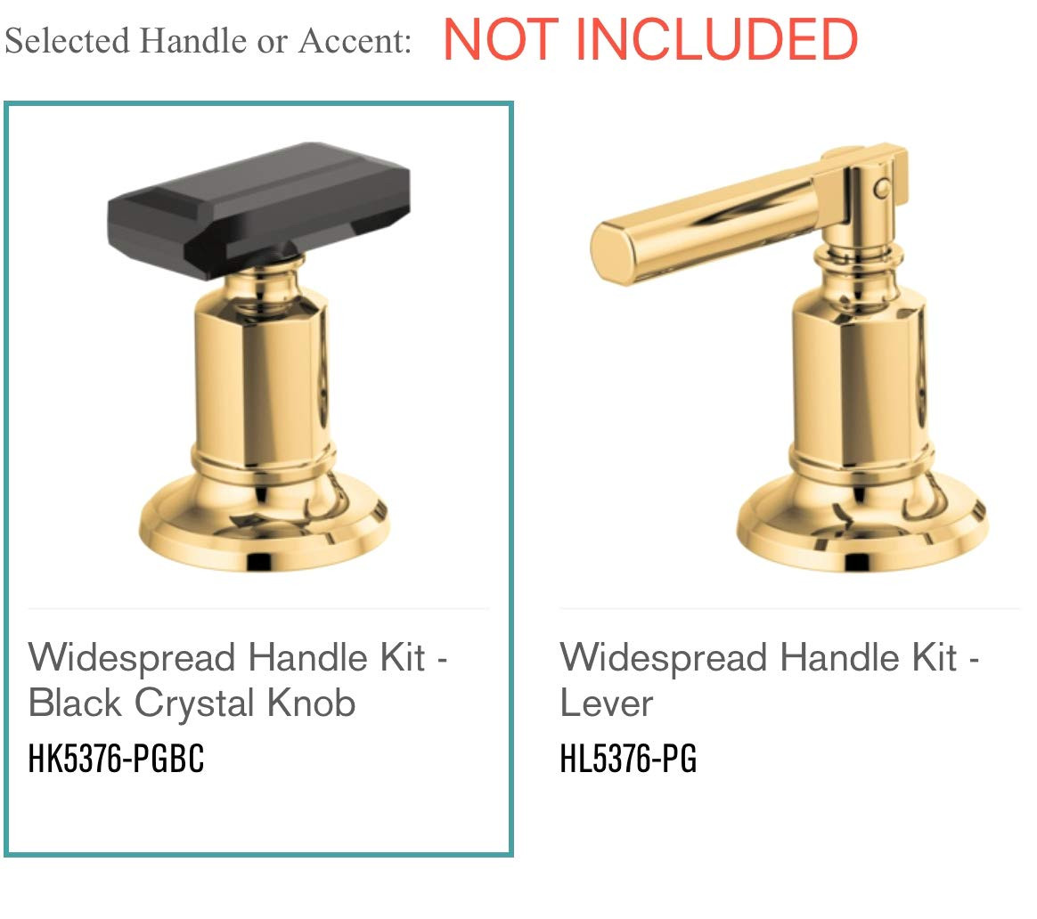 Brizo Invari Widespread Lavatory Faucet With Column Spout - Less Handles in Polished Gold - 65377LF-PGLHP