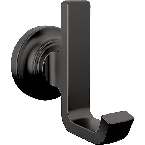Delta Tetra Robe Hook in Matte Black - 78935-BL