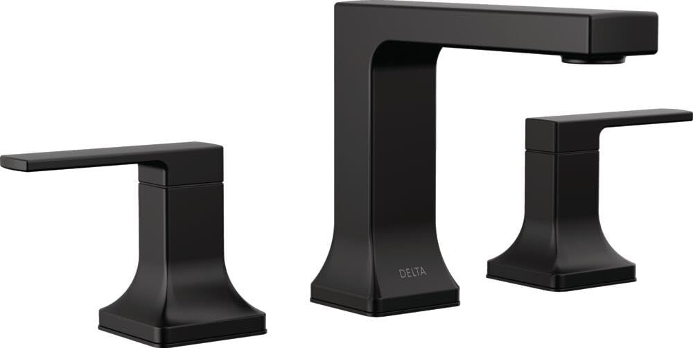 Delta Velum Two Handle Widespread Bathroom Faucet in Matte Black - 3537LF-BLMPU