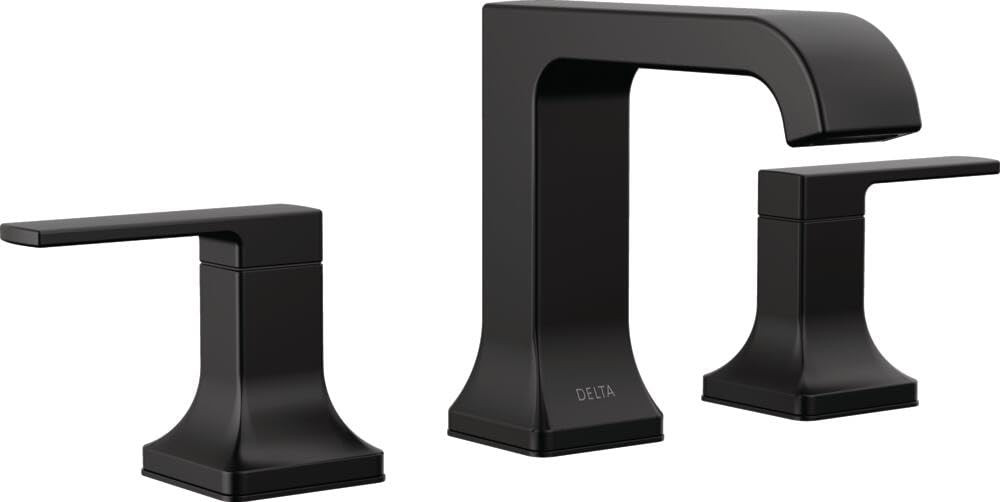 Delta Velum Two Handle Widespread Bathroom Faucet in Matte Black - 3539LF-BLMPU