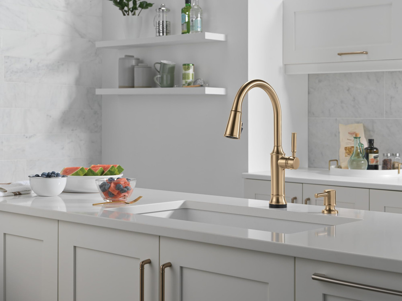 Delta Renaldi Metal Soap Dispenser in Lumicoat Champagne Bronze - RP103432CZPR