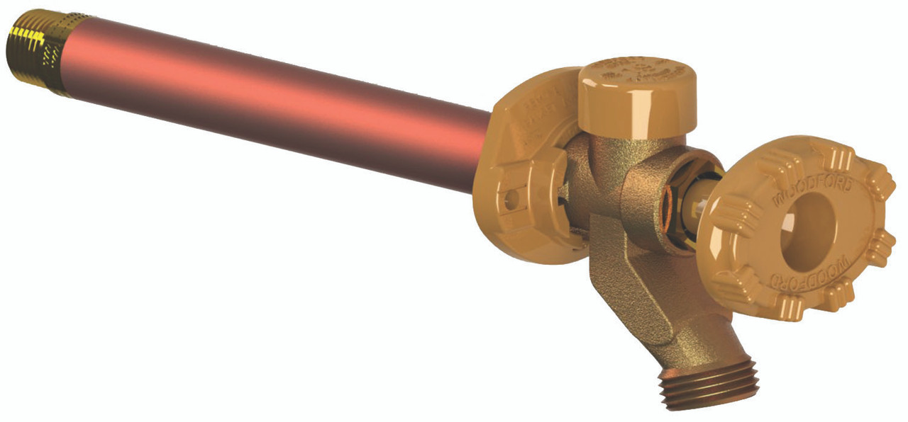 Woodford 12-Inch Freezeless Anti-Siphon Wall Faucet with Pressure Relief Valve - 19CP-12