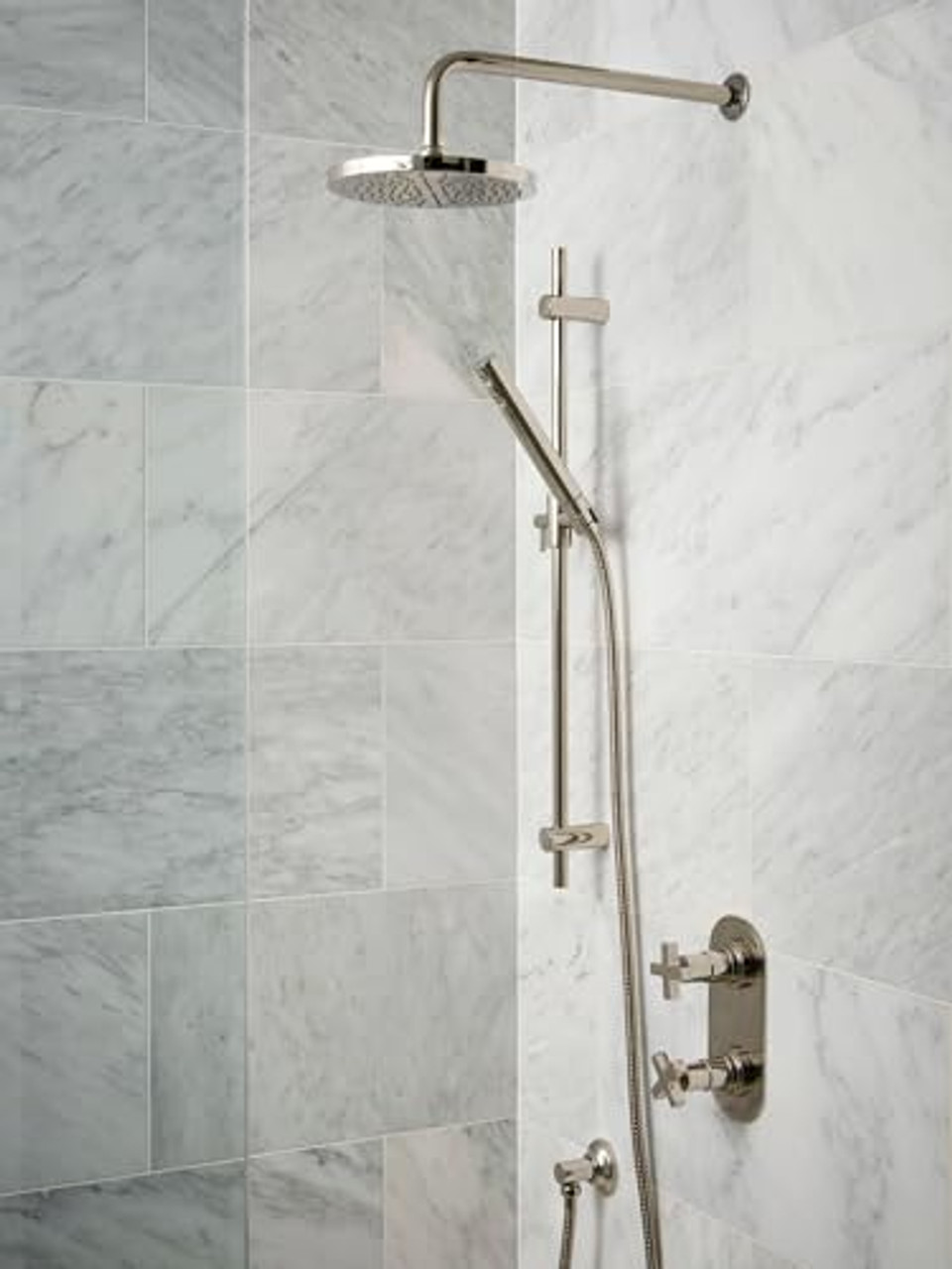 Rohl 8" Rain Showerhead in Unlacquered Brass - 1075/8ULB