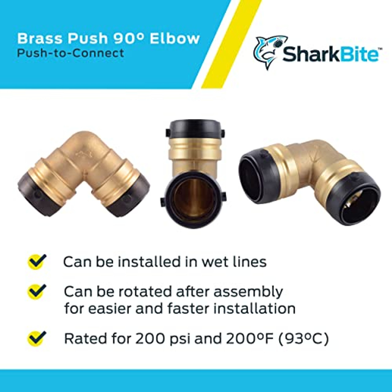 Sharkbite 1-1/4 in. Push-to Connect Brass 90-Degree Elbow Fitting - UXL0235