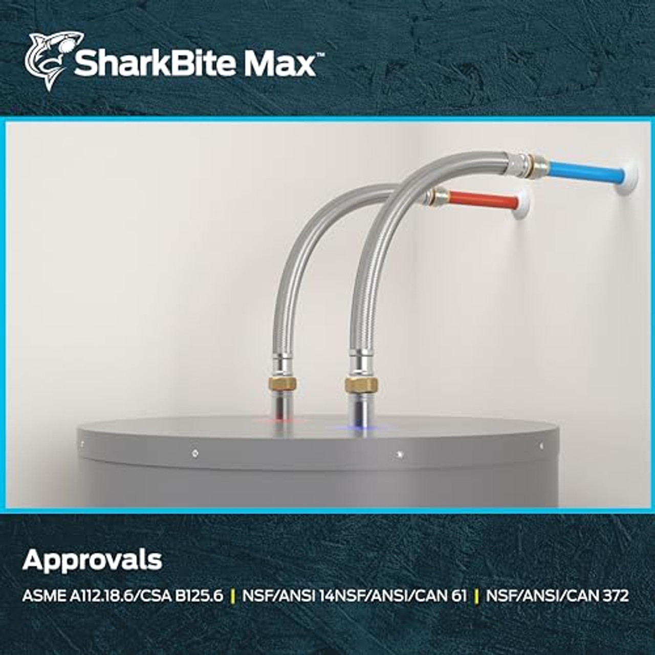 Sharkbite Max 3/4 in. Push-to-Connect x 3/4 in. FIP x 18 in. Water Heater Connector in Braided Stainless Steel - UR3088FX18