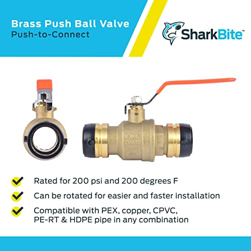 Sharkbite 1-1/4 in. Push-to-Connect Brass Ball Valve - UXLBV35