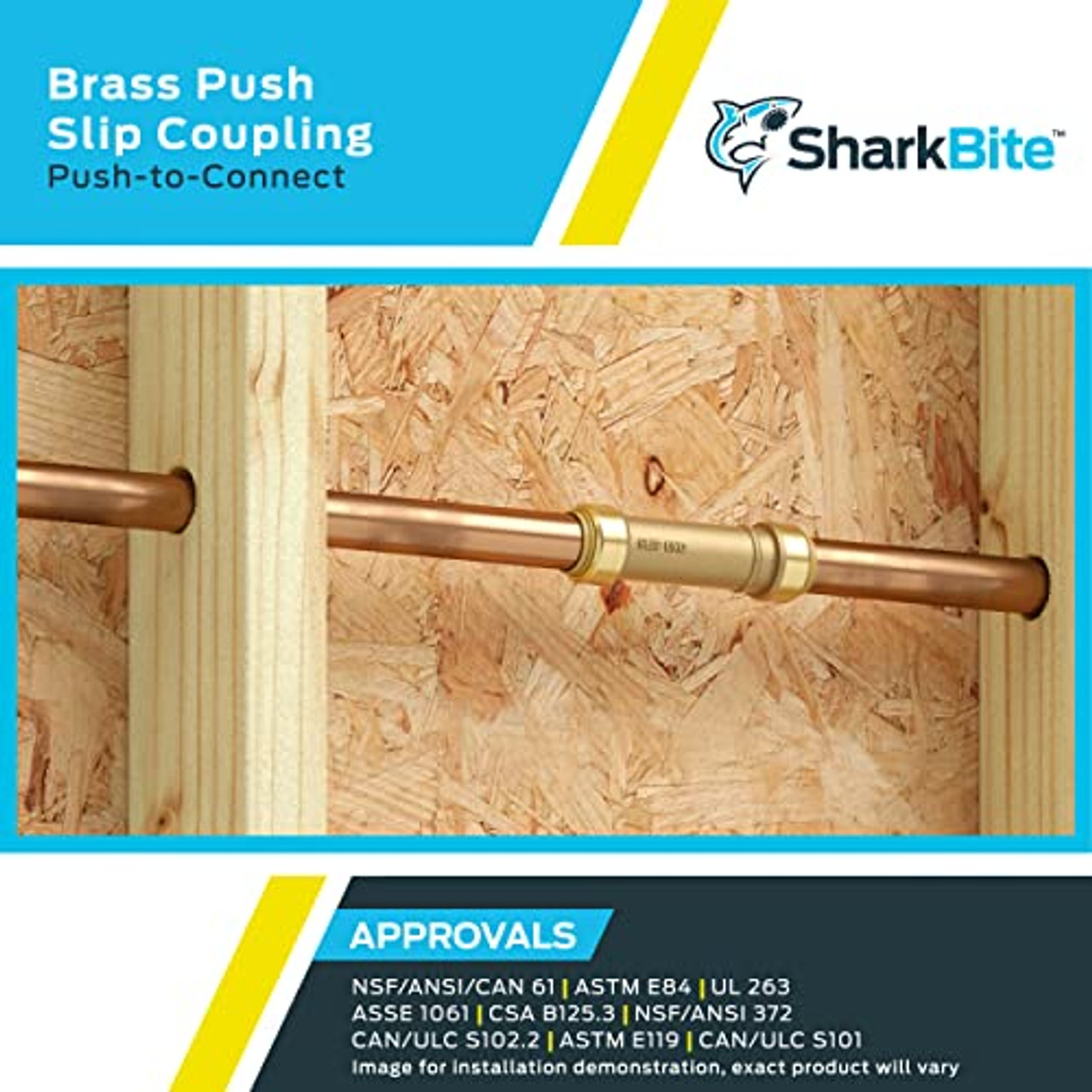 Sharkbite 2 in. Push-to-Connect Slip Coupling Fitting in Brass - UXL0654