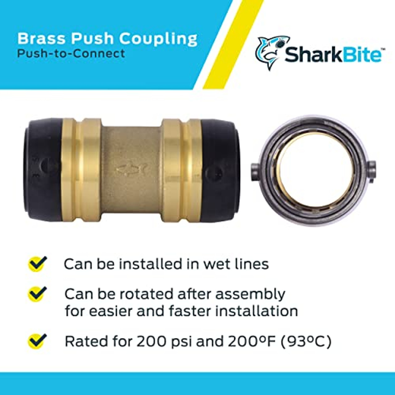Sharkbite 1-1/4 in. Push-to-Connect Coupling Fitting in Brass - UXL0135