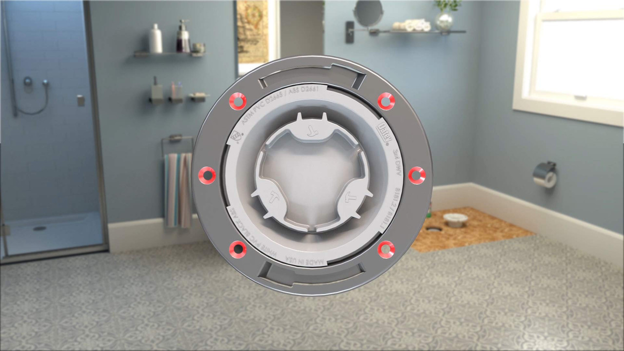 Oatey Closet Flange with Stainless Ring, 3" or 4" PVC in White - 43495 - 10 pack