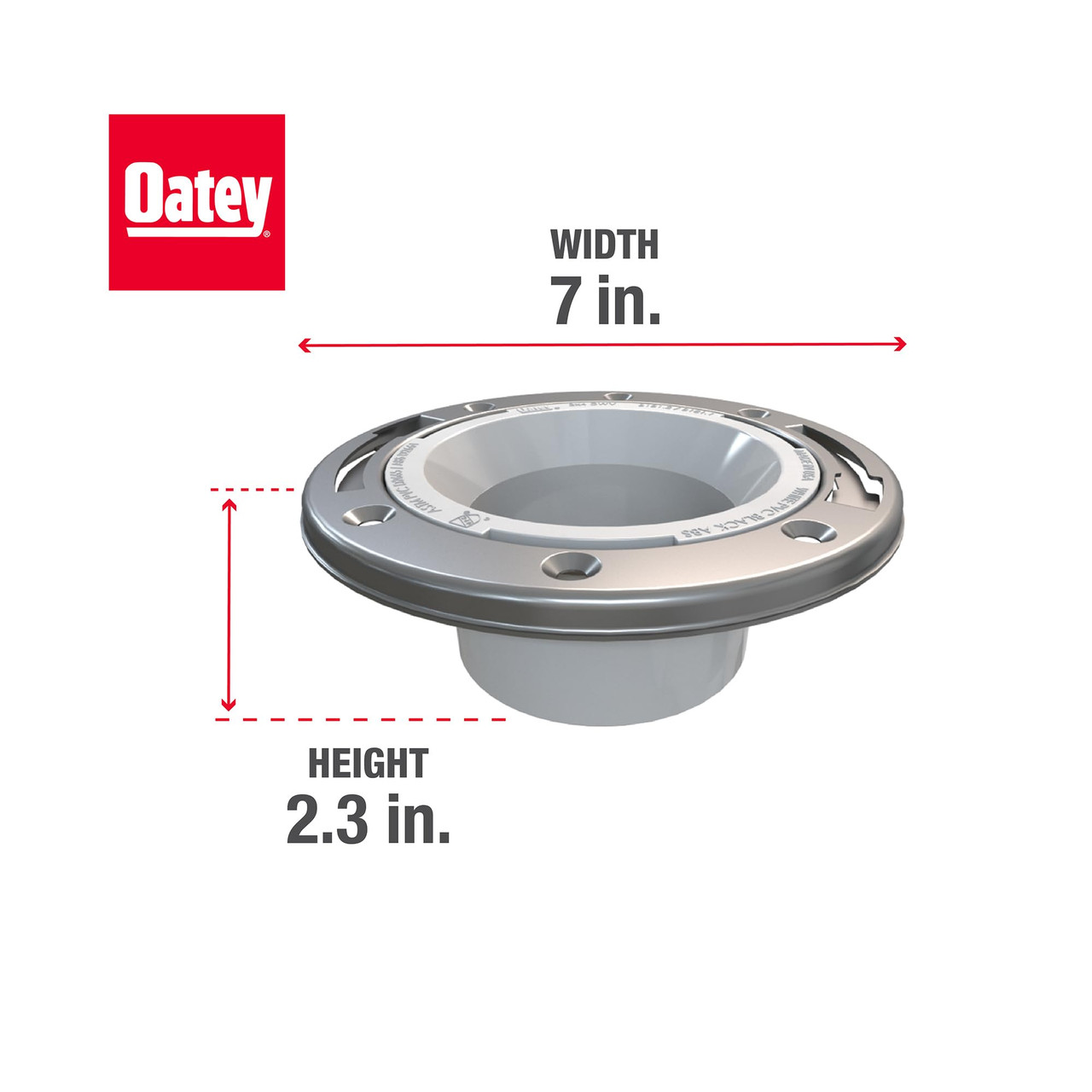 Oatey Closet Flange with Stainless Ring, 3" or 4" PVC in White - 43495 - 10 pack