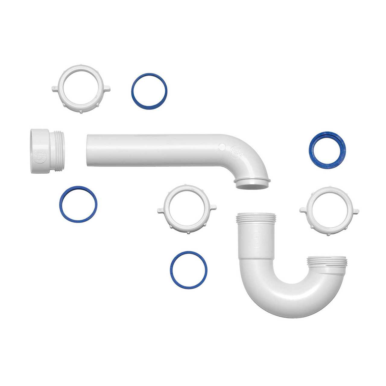 Oatey 1-1/2" P-Trap with Threaded Adapter and J-Bend - P9703WBG - 5 pack