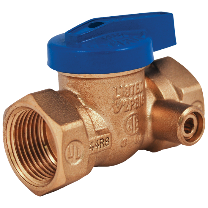 Legend Valve 1/2" T-3100 Gas Valve with Side Tap in Forged Brass - 102-513