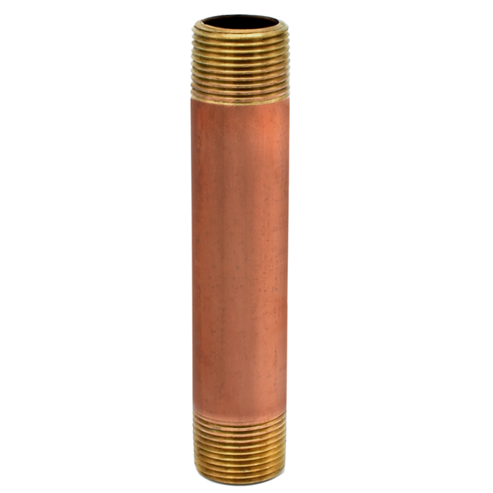 Legend Valve 1/4" x 6" No Lead Nipple in Red Brass - 311-030