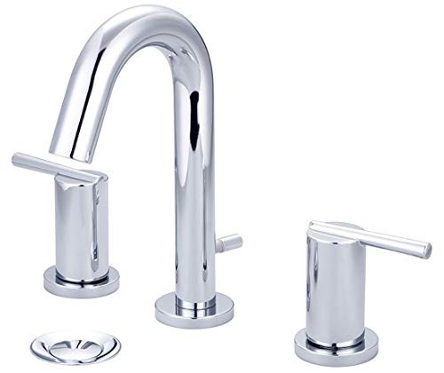 Olympia Faucets i2v 1.2 GPM Widespread Modern Style Bathroom Faucet with Pop-Up Drain in Chrome - L-7422