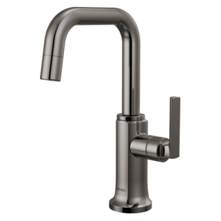 Brizo Kintsu Beverage Faucet with Square Spout in Lumicoat Black Onyx - 61307LF-C-BNX-L