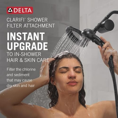 Delta Clarifi Shower Filter Attachment with 4-Setting In2ition in Matte Black - 7SF110BBL