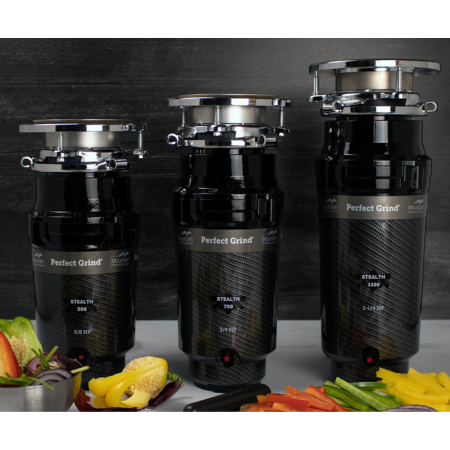 Mountain Plumbing Waste Disposer - Continuous Feed 3-Bolt Mount 3/4 HP in Black - STEALTH750